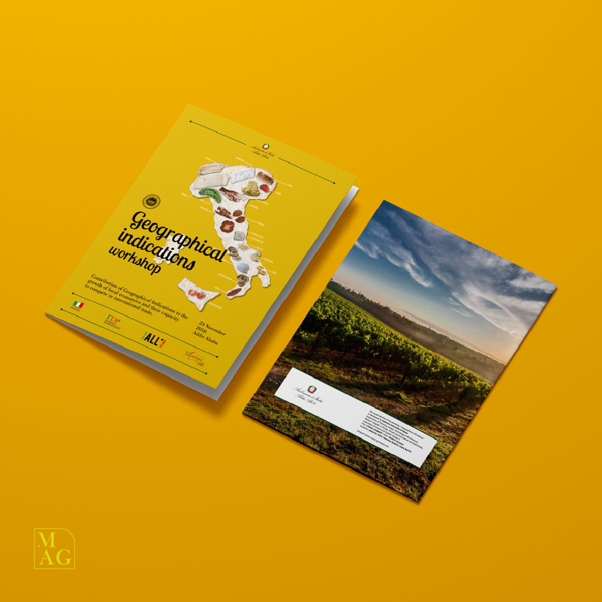 BROCHURE PER WORKOSHOP WEEK OF THE ITALIAN COUSINE IN THE WORLD ADDIS ABEBA