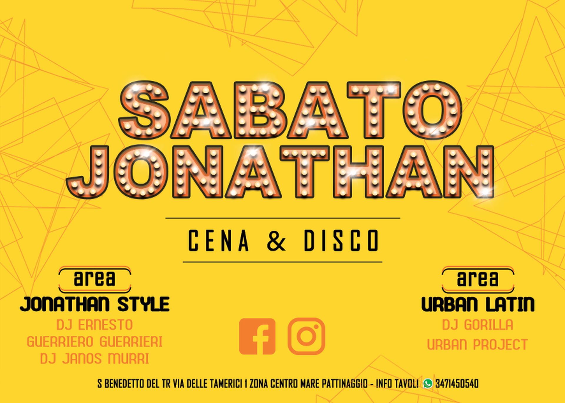 JONATHAN SAN BENEDETTO DEL TRONTO SABATO FLYER